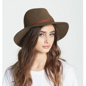 rag & bone Floppy Brim Felted Wool Fedora, Pecan, medium